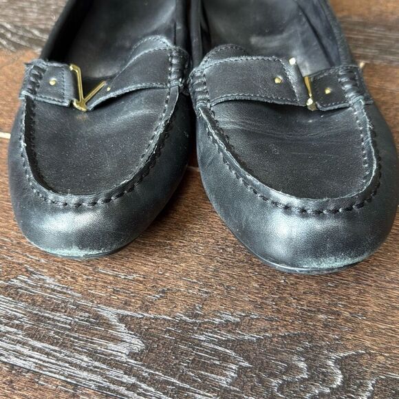 Vionic Hilo womens black loafers size 9 comfort shoe work preppy academia leathe - Picture 6 of 8